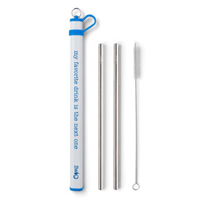 Double Stainless Steel Straw Sets