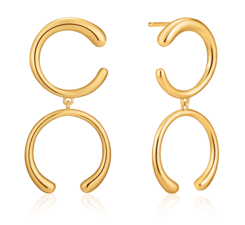 LUXE DOUBLE CURVE EARRING