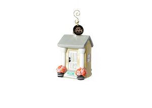 Shaped Glass Ornament - House Welcome