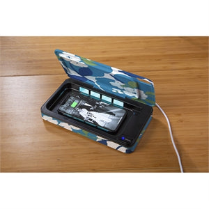 UVC Light Sanitizer / Phone Charging Case - Blue Print