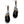 Load image into Gallery viewer, JA497F Neptune&#39;s Rings Black Agate Teardrop Earrings
