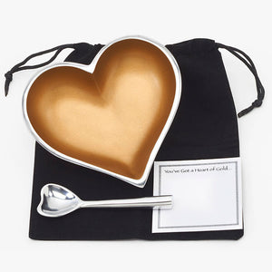 Heart of Gold with Heart Spoon, Card, and Bag