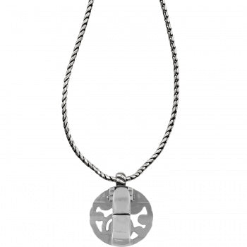 JL7871 Halo Badge Clip Necklace