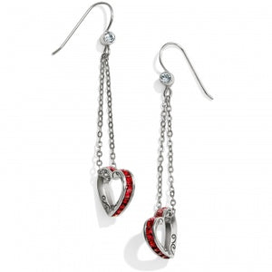 JA4633 Spectrum Petite Red Heart French Wire Earrings