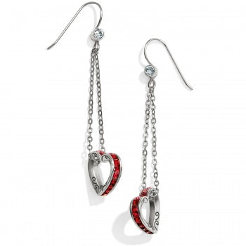 JA4633 Spectrum Petite Red Heart French Wire Earrings