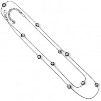 JN1652 Silver Twinkle Long Necklace