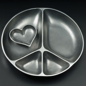 Serving Peace w Heart Dish