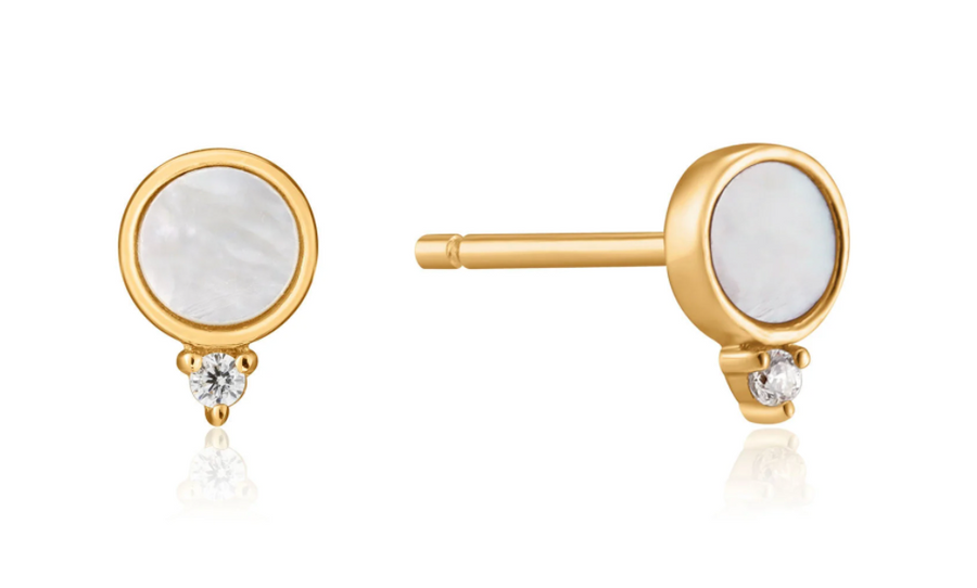 MOTHER OF PEARL STUD EARRING