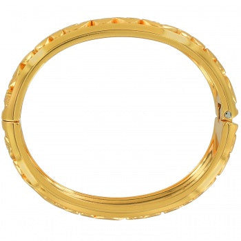 JF0905 Gold Contempo Med Hinged Bangle