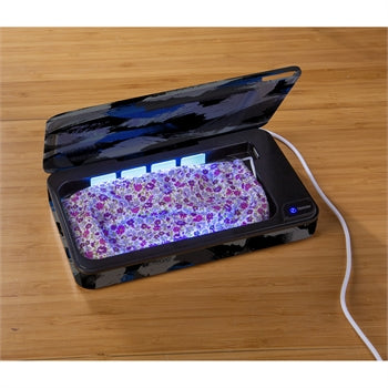 UVC Light Sanitizer / Phone Charging Case - Black Print