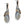 Load image into Gallery viewer, JA497E Neptune&#39;s Rings Banded Agate Teardrop Earrings
