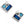 Load image into Gallery viewer, JA5683 Blue Showers Stud Earrings
