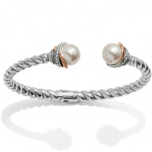 JF665D Neptune's Rings Pearl Open Hinged Bangle