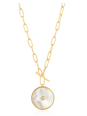 MOTHER OF PEARL T-BAR NECKLACE
